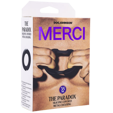 Merci The Paradox Silicone Covered Metal Cock Ring 35mm Black