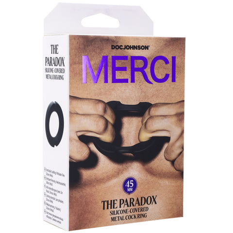 Merci The Paradox Silicone Covered Metal Cock Ring 45mm Black