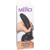 Merci The Perfect P-Spot Cock 9.5 Inch With Removable Vac-U-Lock Suction Cup Ultraskyn Black