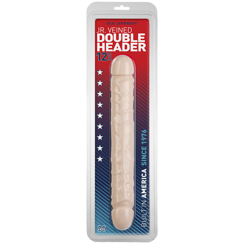 Jr. Veined Double Header - 12 Inch White