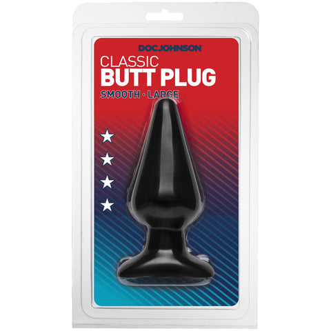 Classic Butt Plug - Smooth - Large Black