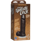 The Realistic Cock - With Removable Vac-U-Lock Suction Cup - 6 Inch - Chocolate