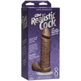 The Realistic Cock - With Removable Vac-U-Lock Suction Cup - 8 Inch - Caramel