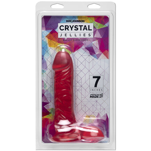 Crystal Jellies - 7 Inch Ballsy Super Cock Pink