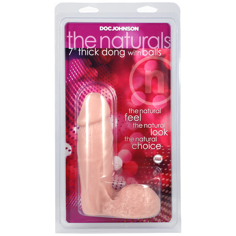 The Naturals - 7 Inch Thick Dong With Balls Vanilla