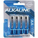 Doc Johnson Alkaline Batteries - 4 Aa Blue/Silver