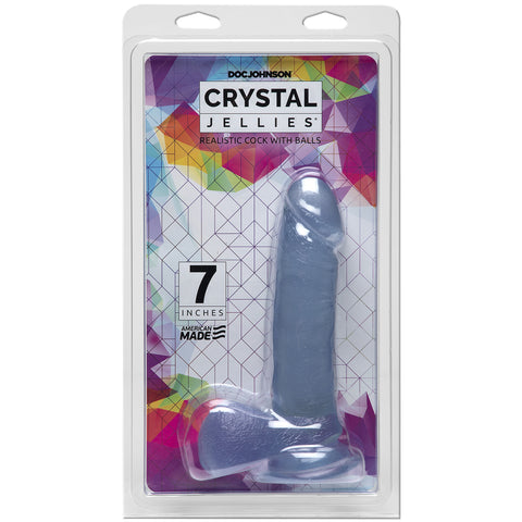 Crystal Jellies - 6 Inch Ballsy Cock With Suction Cup Clear