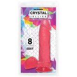 Crystal Jellies - 8 Inch Ballsy Cock With Suction Cup Pink