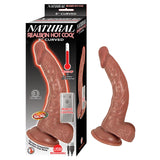 Natural Realskin Hot Cock Curved 8 Inch Brown