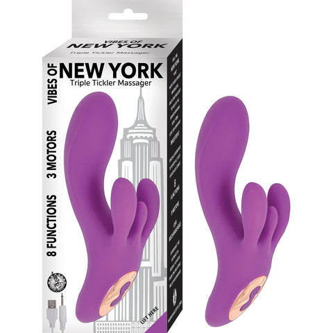 Vibes Of New York Triple Tickler Massager Purple