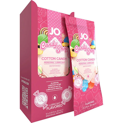 Jo H2O Foil Display Box Cotton Candy Lubricant 0.34 oz.