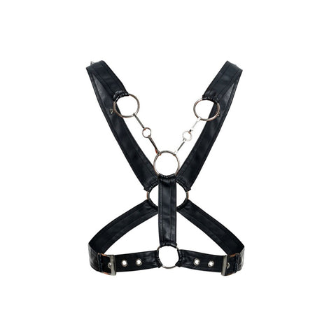 Dngeon Cross Chain Harness Black One Size