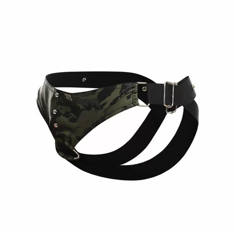 Dngeon Cockring Jockstrap Army One Size