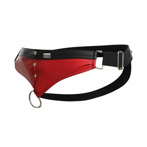 Dngeon Cockring Jockstrap Red One Size