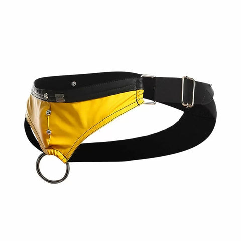 Dngeon Cockring Jockstrap Yellow One Size