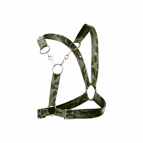 Dngeon Cross Chain Harness Army One Size