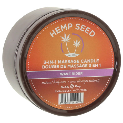 Hemp Seed 3 N 1 Wave Rider Massage Candle 6.8 oz.