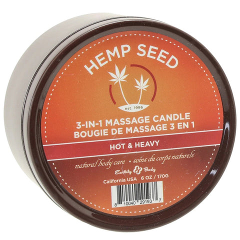 Hemp Seed 3 N 1 Hot & Heavy Massage Candle 6.8 oz.