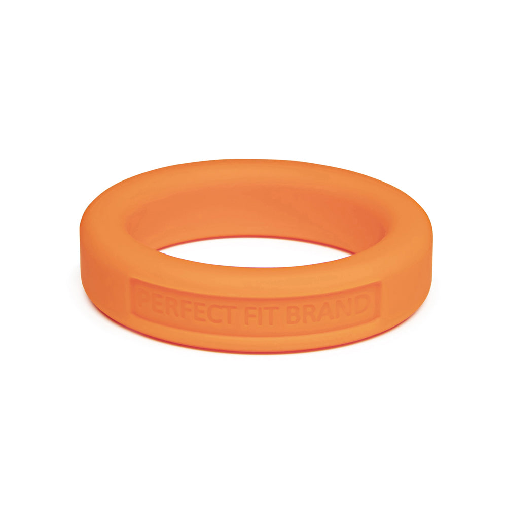 Classic 1.4 Inch (36 mm) Silicone Med. Stretch Penis Ring Orange
