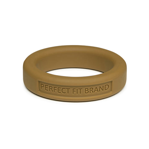 Classic 1.4 Inch (36 mm) Silicone Med. Stretch Penis Ring Gold