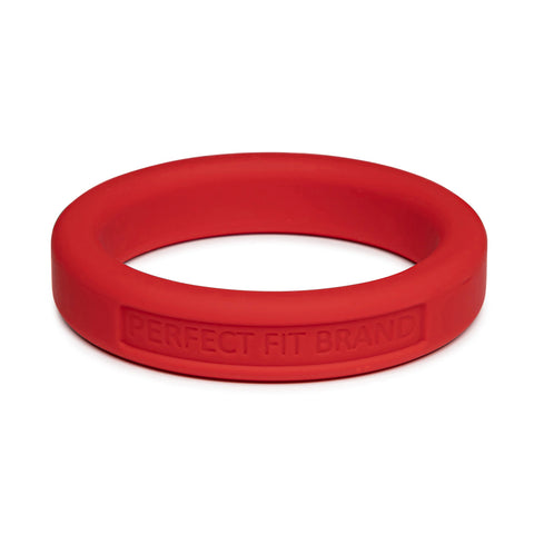 Classic 1.75 Inch (44 mm) Silicone Med. Stretch Penis Ring Red