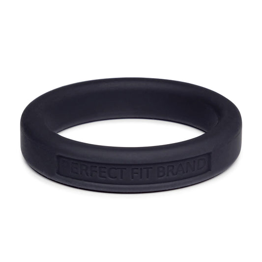 Classic 1.75 Inch (44 mm) Silicone Med. Stretch Penis Ring Black