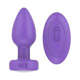Pr17: Vibrating Plug W/ Remote Purple