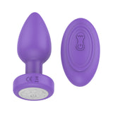 Pr17: Vibrating Plug W/ Remote Purple