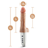 Dr. Skin Silicone Dr. Hammer 7 Inch Thrusting Dildo With Handle Beige