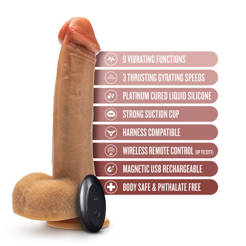 Dr. Skin Silicone Dr. Phillips 8.5&quot; Thrusting Dildo Tan