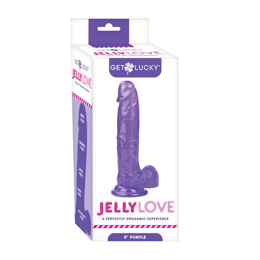 Get Lucky 9 inch Jelly Dong Purple