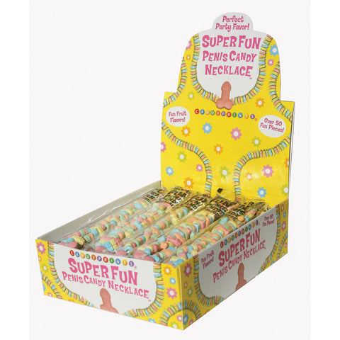 Super Fun Penis Candy Necklace 24Ct Display