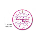 Bachelorette 7 Inch Plates 10 Pcs