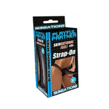 Skinsations Black Diamond Series Playful Partner Strap On Dildo With Harness 8 Inch