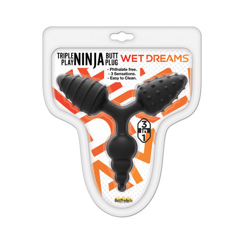 Wet Dreams Triple Play Ninja Butt Plug