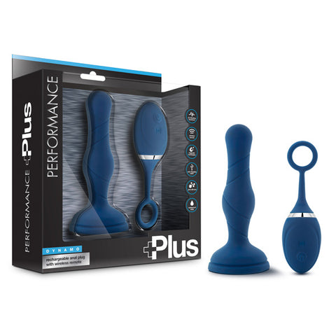 Performance Plus Dynamo Rechargeable Anal Plug Blue