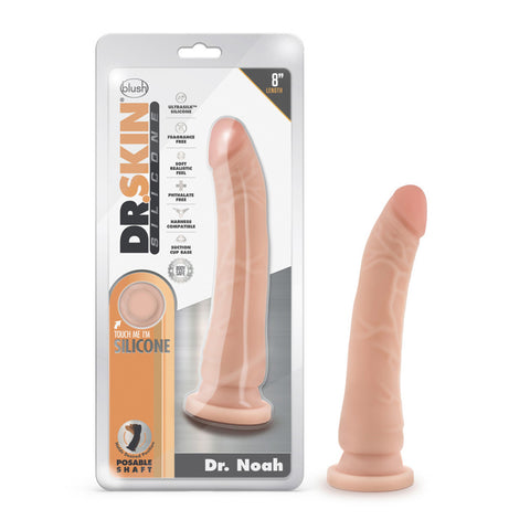 Dr. Skin Silicone Dr. Noah 8 Inch Dong With Suction Cup Vanilla