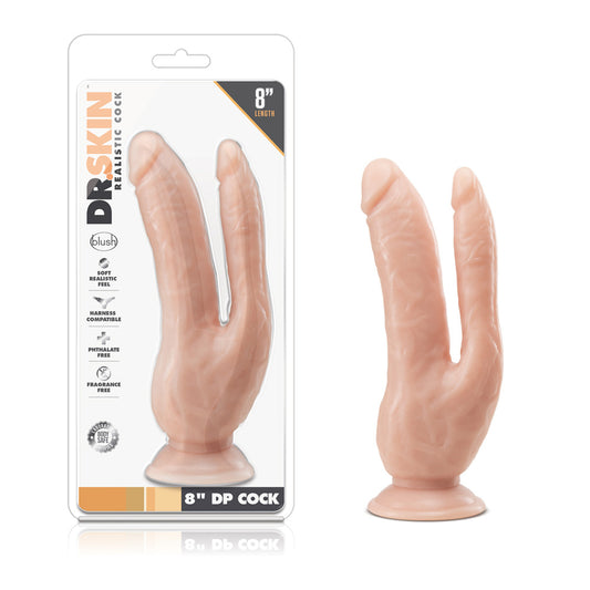Dr. Skin 8 Inch Dp Cock Vanilla