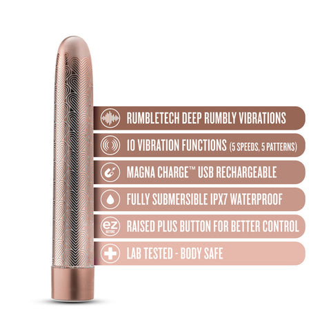 The Collection Lattice 7 Inch Rechargeable Vibe Rose Gold