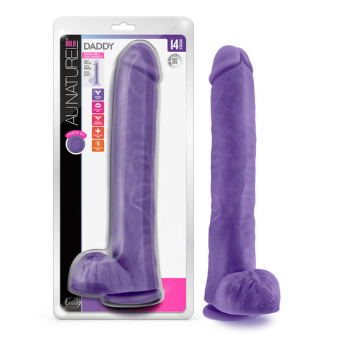 Au Naturel Bold Daddy 14 Inch Dildo Purple