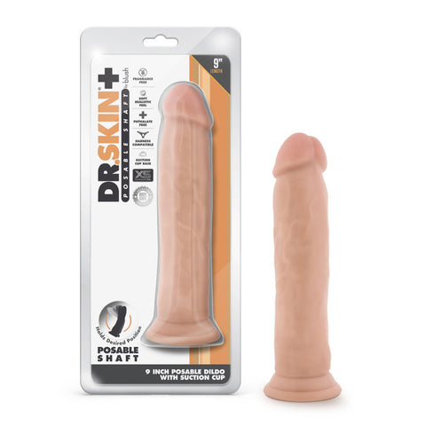 Dr. Skin Plus 9 Inch Posable Thick Dildo Vanilla