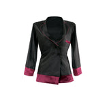 Marjorie Contrast Cuff Satin Blazer Jacket - S/M (Garment Only - No Box)