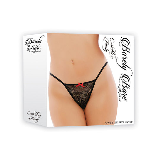 Crotchless Panty Black