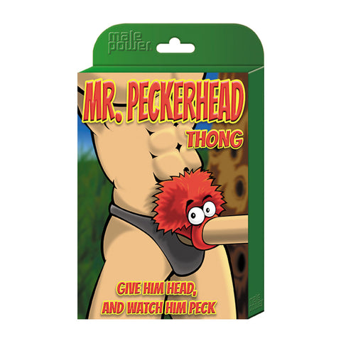 Novelty Mr. Peckerhead Thong Black One Size