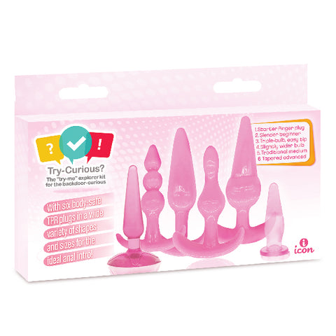 Try-Curious Anal Plug Kit Pink