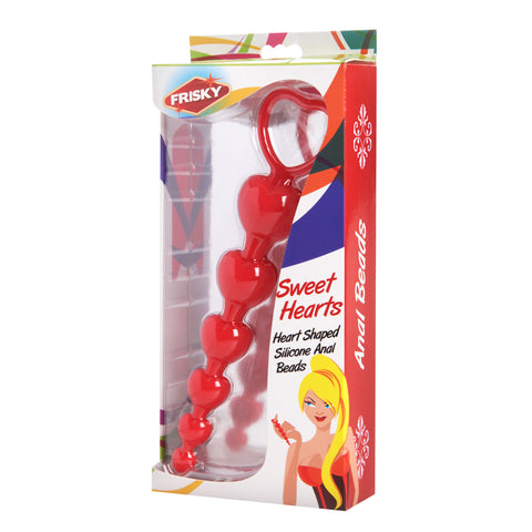 Frisky Sweet Heart Silicone Anal Beads