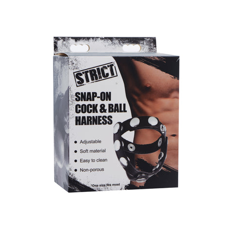 Strict Snap-On Cock And Ball Harness