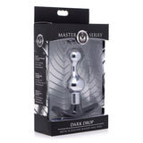 Master Series Dark Drop Metal & Silicone Beaded Anal Plug