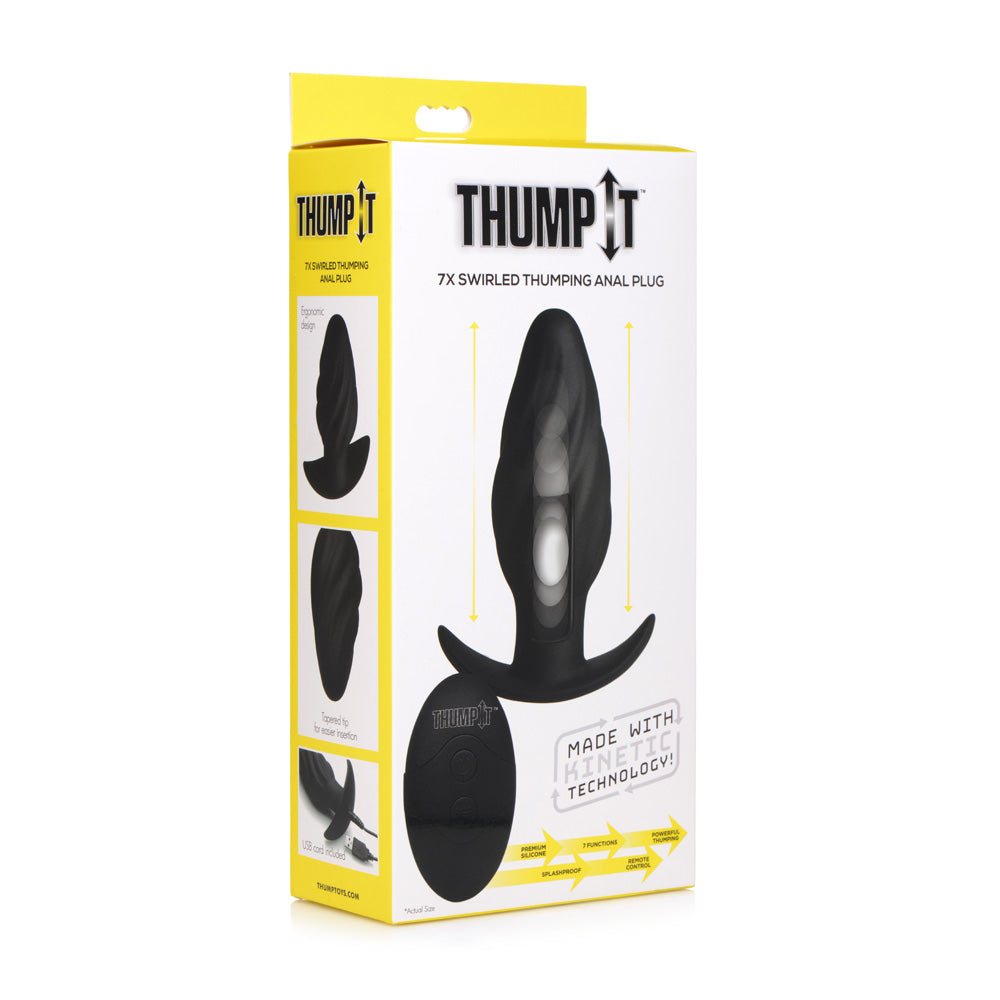Thump-It 7X Swirled Thumping Anal Plug