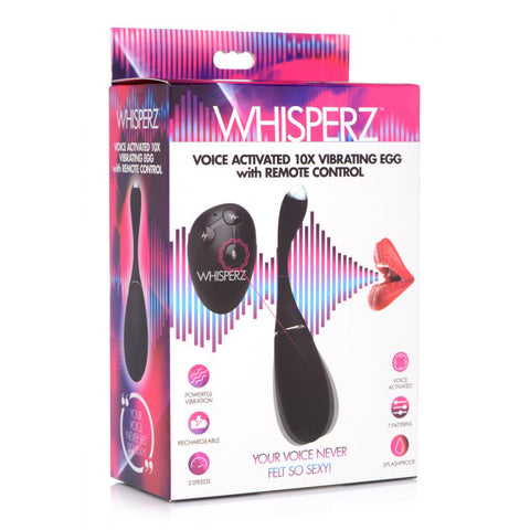 Whisperz Voice Activated 10X Vibrating Egg With Remote Control